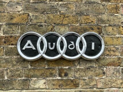 large Audi rings plaque